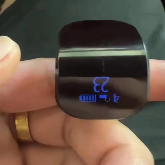 Touch Type Luminous Finger Press Ring Type Charging Intelligent Digital Display Manual Electronic Counter Finger Counter Peaceful Pleasures Health and Wellness YELLOW
