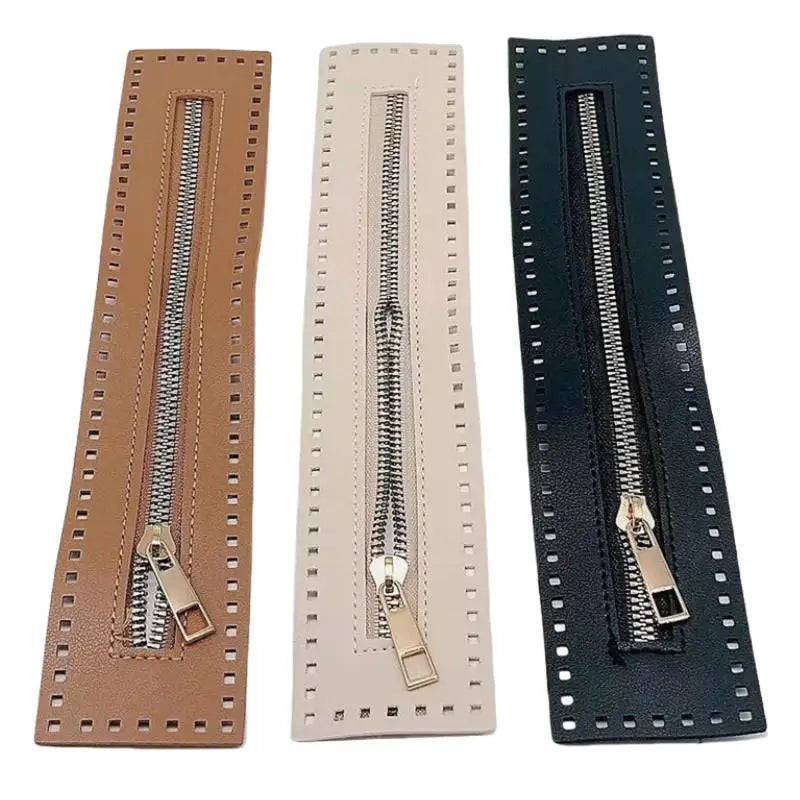 Repair Zipper Strip Braided Tape with Needle Holes PU Leather Luggage Bag Hardware Accessories DIY Replacement Zipper Pull Peaceful Pleasures Health and Wellness