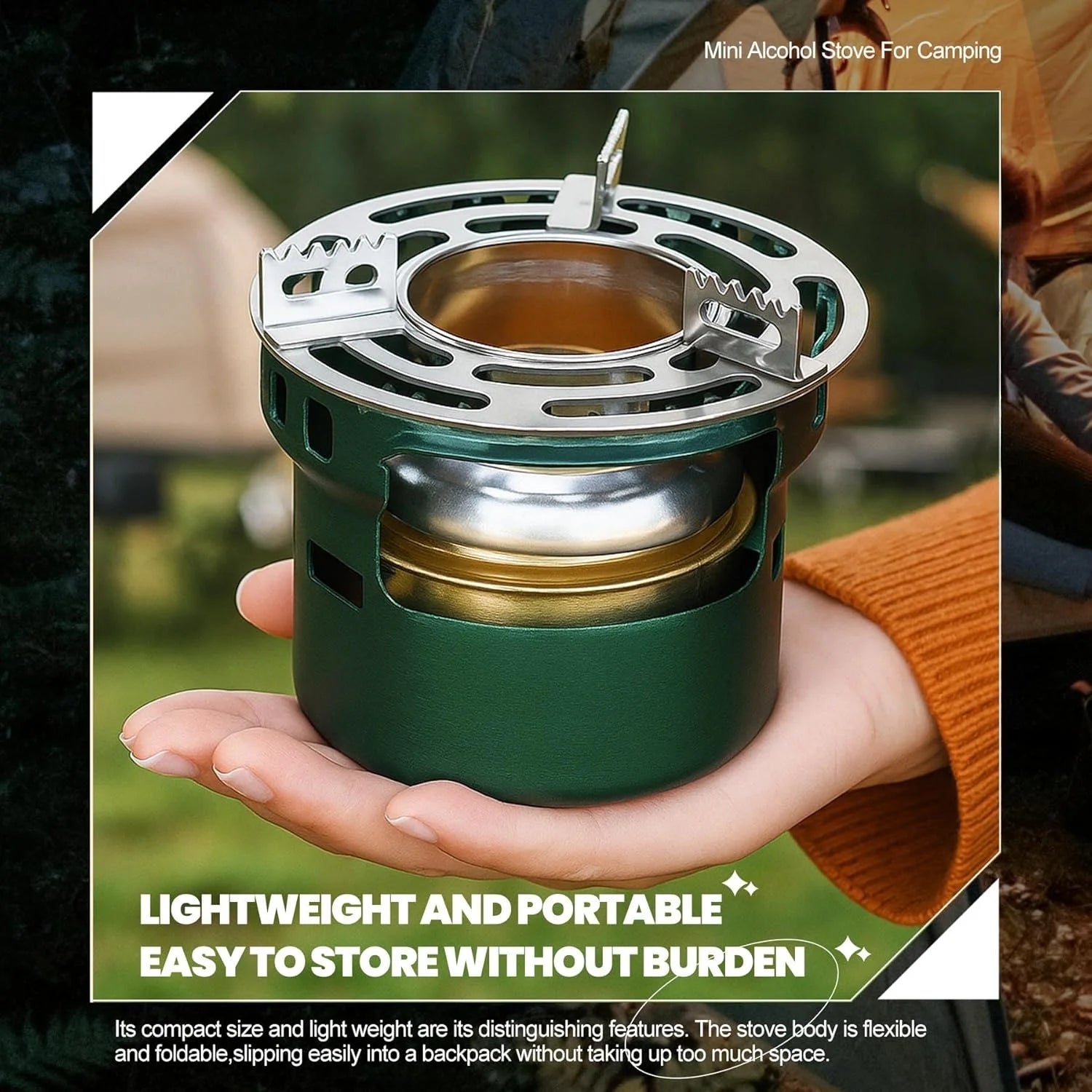 Alcohol Stove Camping Portable Backpacking Lightweight Alcohol Burner Stove for Outdoor Hiking Picnic Emergency Coffee Camping ﻿ Peaceful Pleasures Health and Wellness