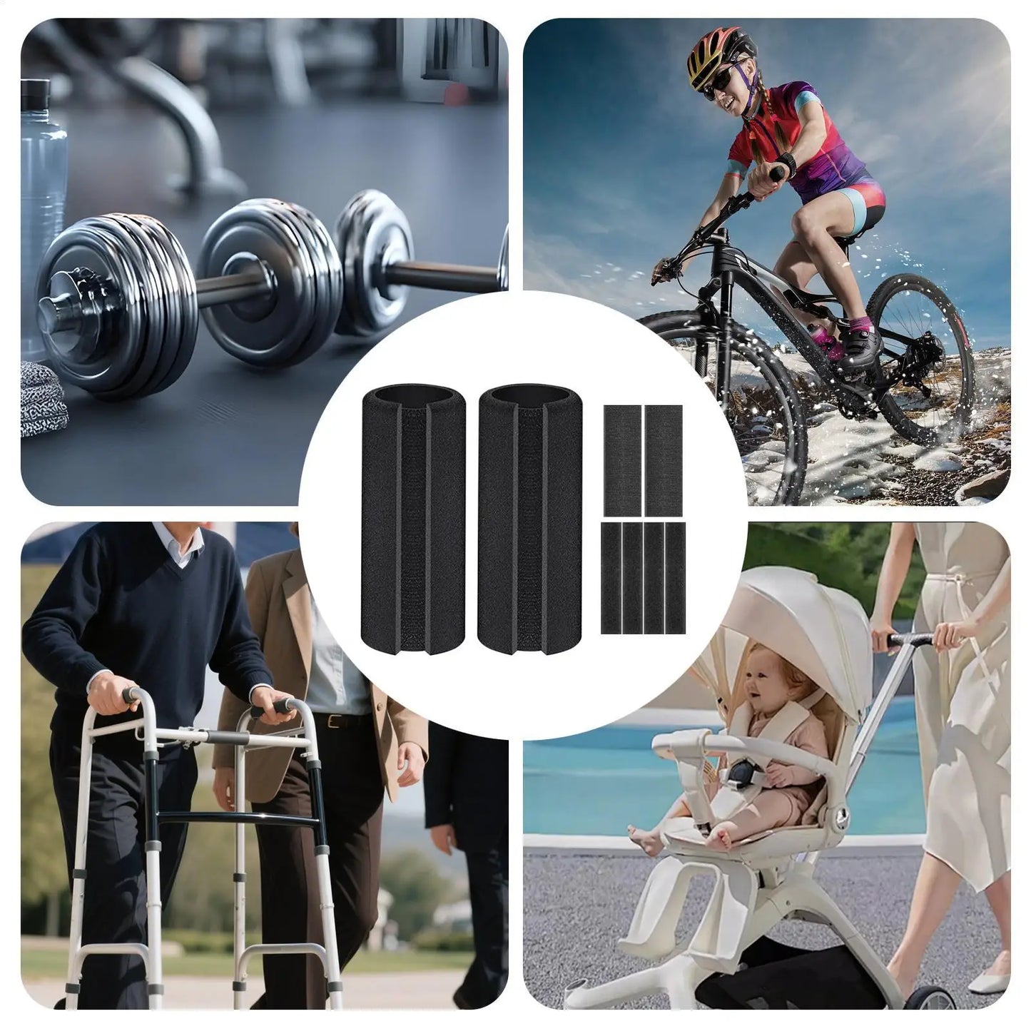 Bike Foam Handlebar Grips – Sponge Sleeve Cover, 1 Pair