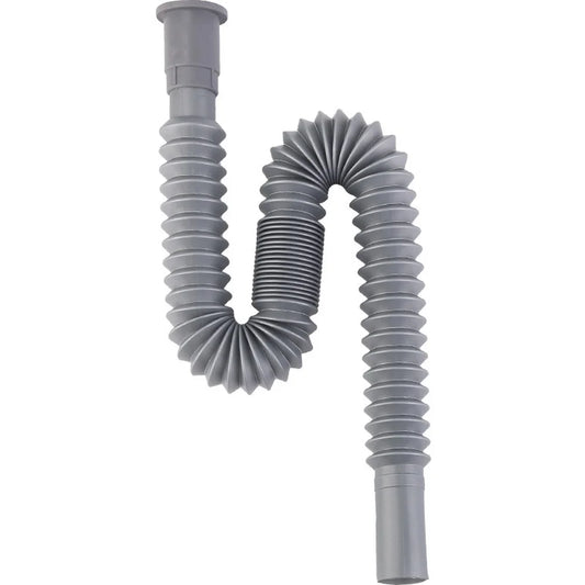 Extendable Sink Drain Hose Standard Head 80- Flexible Plastic Pipe Peaceful Pleasures Health and Wellness grey