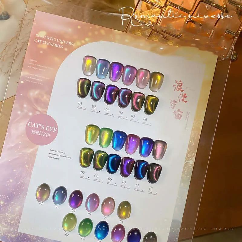 Magnetic Cat Eye Gel Nail Polish | Rainbow Double Light 15ml