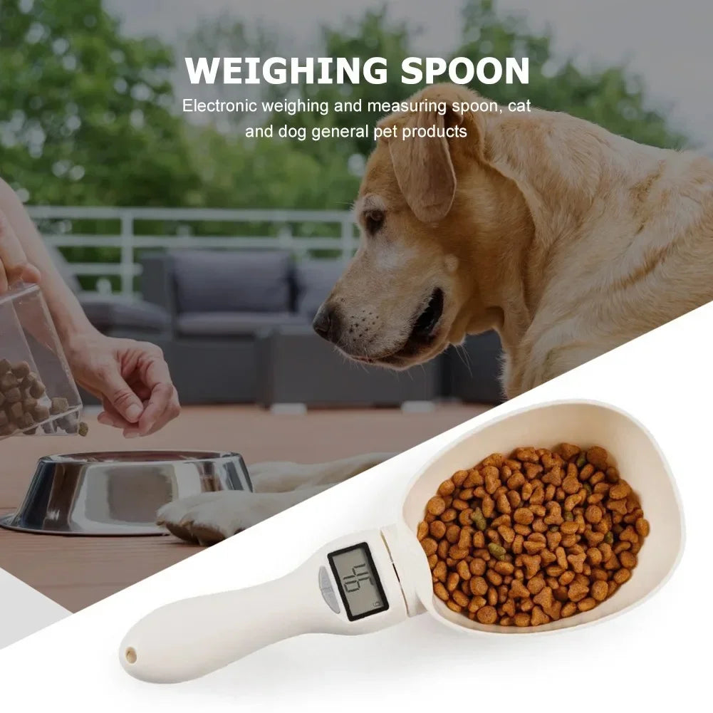 Electronic Measuring Tool Dog and Cat Feeding Bowl Measuring Spoon Pet Food Scale Digital Display Weighing Spoon Weight Volumn Peaceful Pleasures Health and Wellness