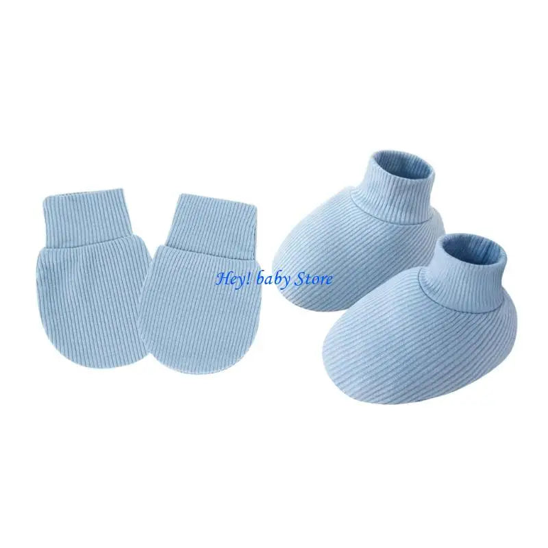 Baby Anti-Scratch Gloves & Socks Set | Newborn 0–6 Months