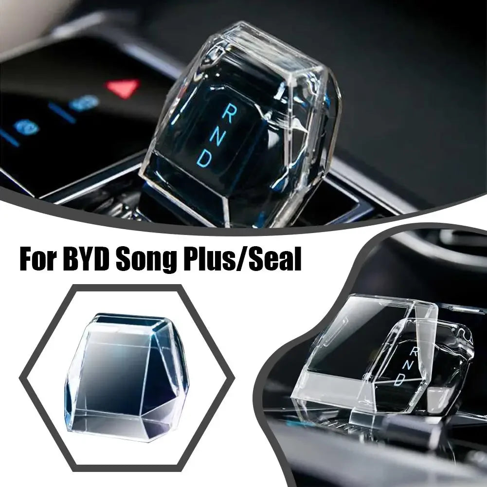 For BYD Song Plus/Seal U DM-i/EV 2023-2025 crystal lever central control gear protective case interior styling accessories Peaceful Pleasures Health and Wellness