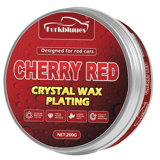 Red Color Car Wax Crystal Plating Set Hard Auto Wax Paint Care Coating Tiny Scratch Repair Car Polisher with Sponge Peaceful Pleasures Health and Wellness