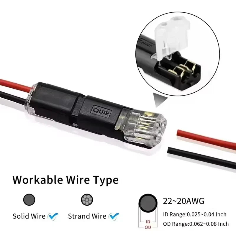 No-Strip Automotive Wire Connector | Quick Detachable Terminal
