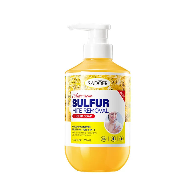 Sulfur Shower Gel 500ml – Anti-Acne, Oil Control Body Wash