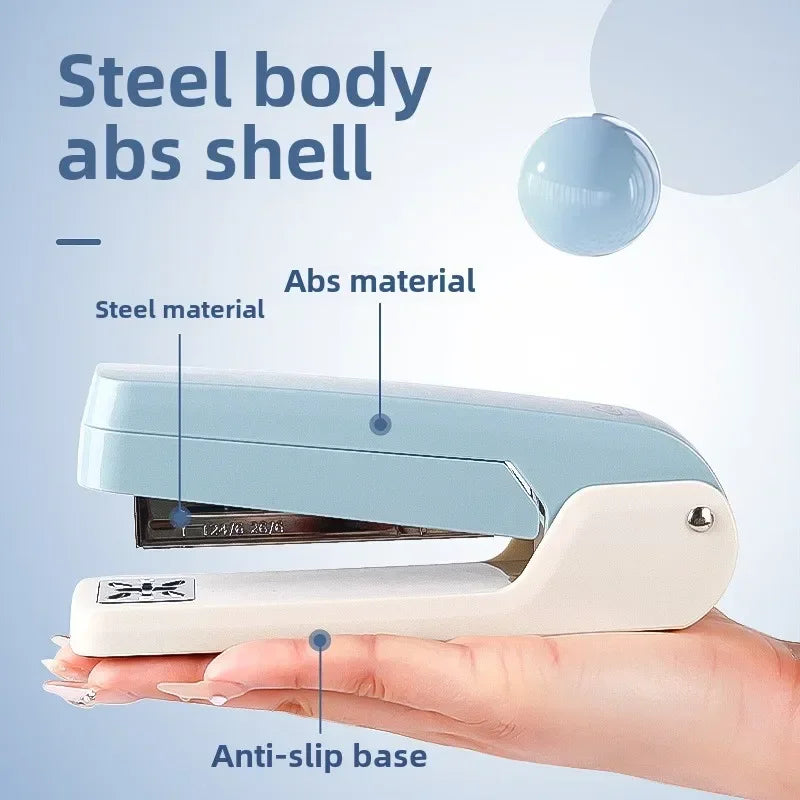 1pc Large 360 degree rotating stapler labor-saving and fashionable office student stapler high aesthetic value stapler Peaceful Pleasures Health and Wellness