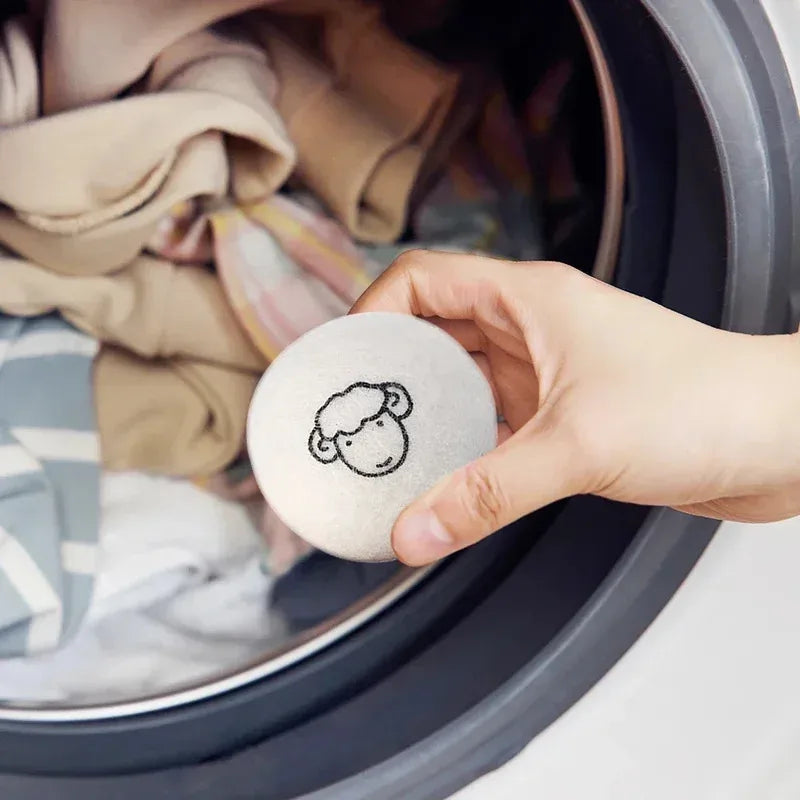 6Pcs XL size Reusable Wool Dryer Balls Clothes Softener Laundry Fleece Dryer Ball Kit Home Clothes Dryer Washing Machine Peaceful Pleasures Health and Wellness