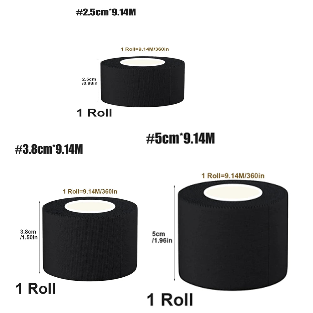 WEFITON 3-Roll White Athletic Sports Tape | Strong No-Residue Athletic Sports Tape Peaceful Pleasures Health and Wellness Black-3 Sizes