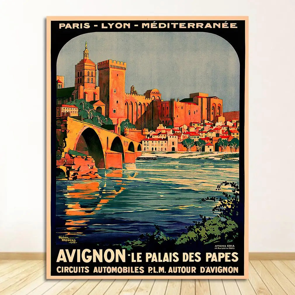 Paris France Vintage Canvas Wall Art Poster | Unframed Print Canvas Wall Poster Peaceful Pleasures Health and Wellness 1769-05 30x40cm Unframed