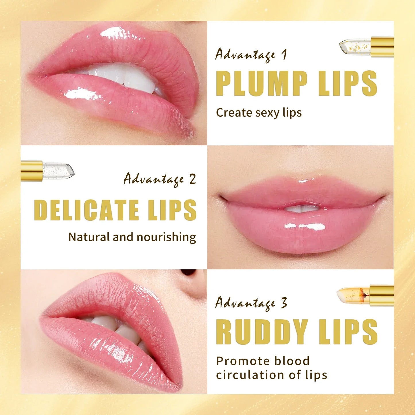 Hello Kiss Color-Changing Crystal Jelly Lip Balm | Pearlescent