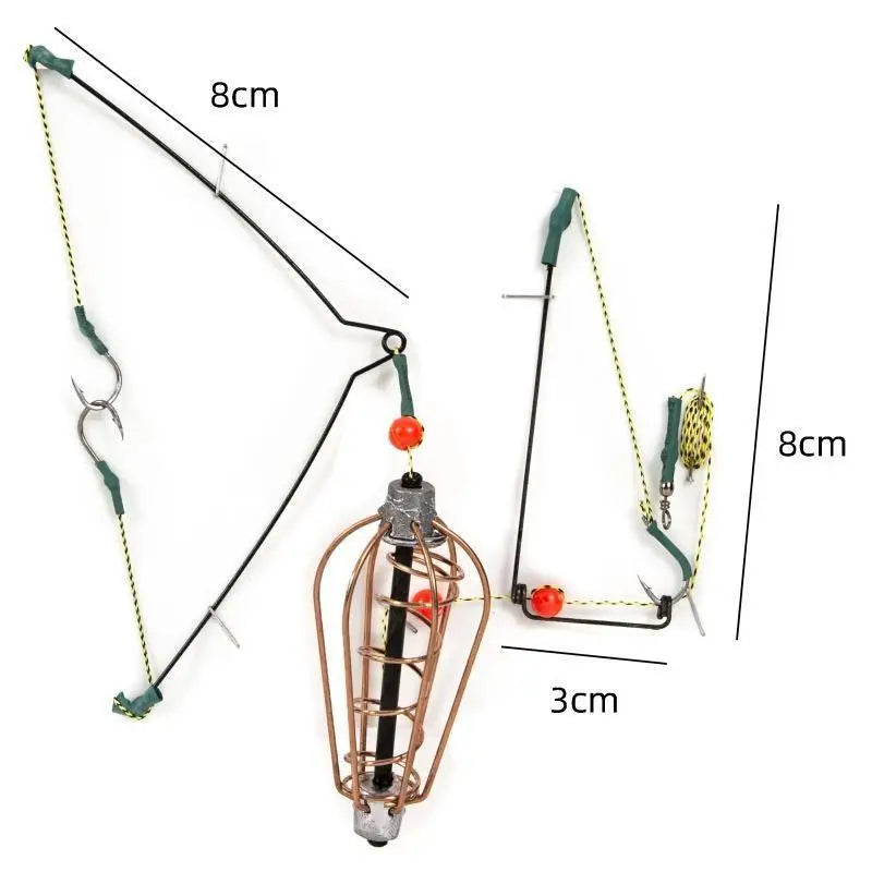 Explosion Fishing Hook Lure Bait Trap Feeder Cage Sharp Stainless