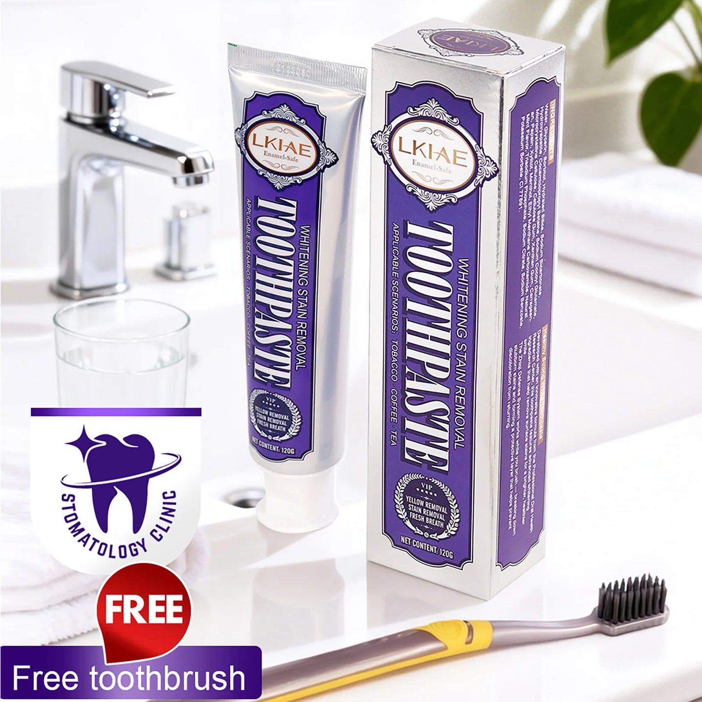 LKIAE Whitening Toothpaste | Stain Removal & Fresh Breath Mint