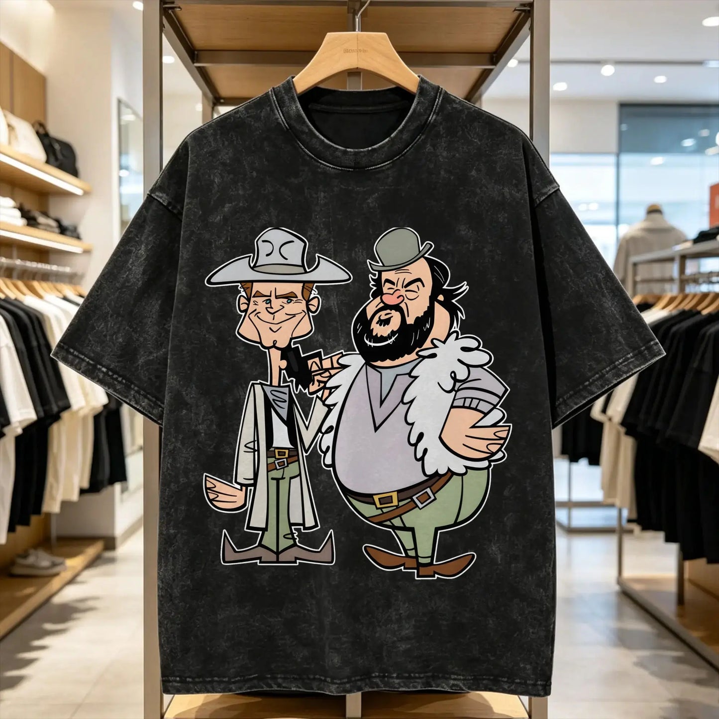 Bud Spencer and Terence Hill T Shirt Men Cotton Novelty T-Shirts Crew Neck Tee Shirt Short Sleeve Clothing Original Peaceful Pleasures Health and Wellness 1 XXL