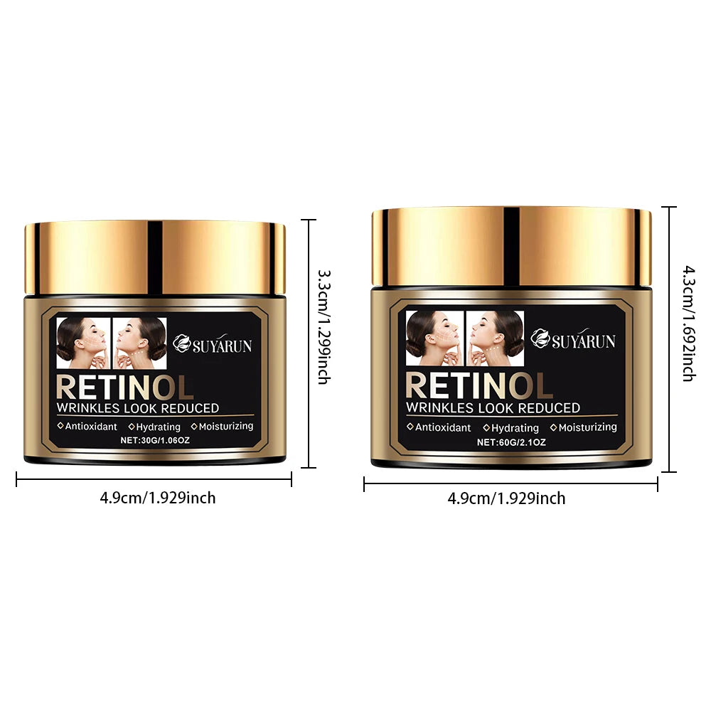 SUYARUN Premium Anti-Aging Retinol Face Cream with Hyaluronic Acid & Vitamin E – Deep Moisturizing, Wrinkle Reduction. Peaceful Pleasures Health and Wellness
