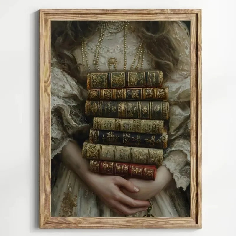 Mysterious Gothic Witchcraft Aesthetics Mirror Forest Women Wearing Veils Art Poster Canvas Bedroom Living Room Wall Decoration Peaceful Pleasures Health and Wellness ZLH5043 70x100cm No Frame