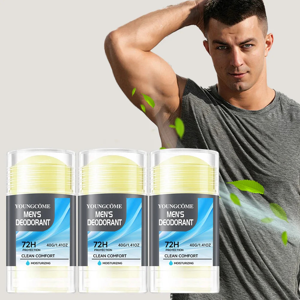 Men's 72H Deodorant Stick Anti Sweating Keep Drying Lasting Fragrance Remove Armpit Odor Underarm Refresh Sticks Fade Body Odor Peaceful Pleasures Health and Wellness