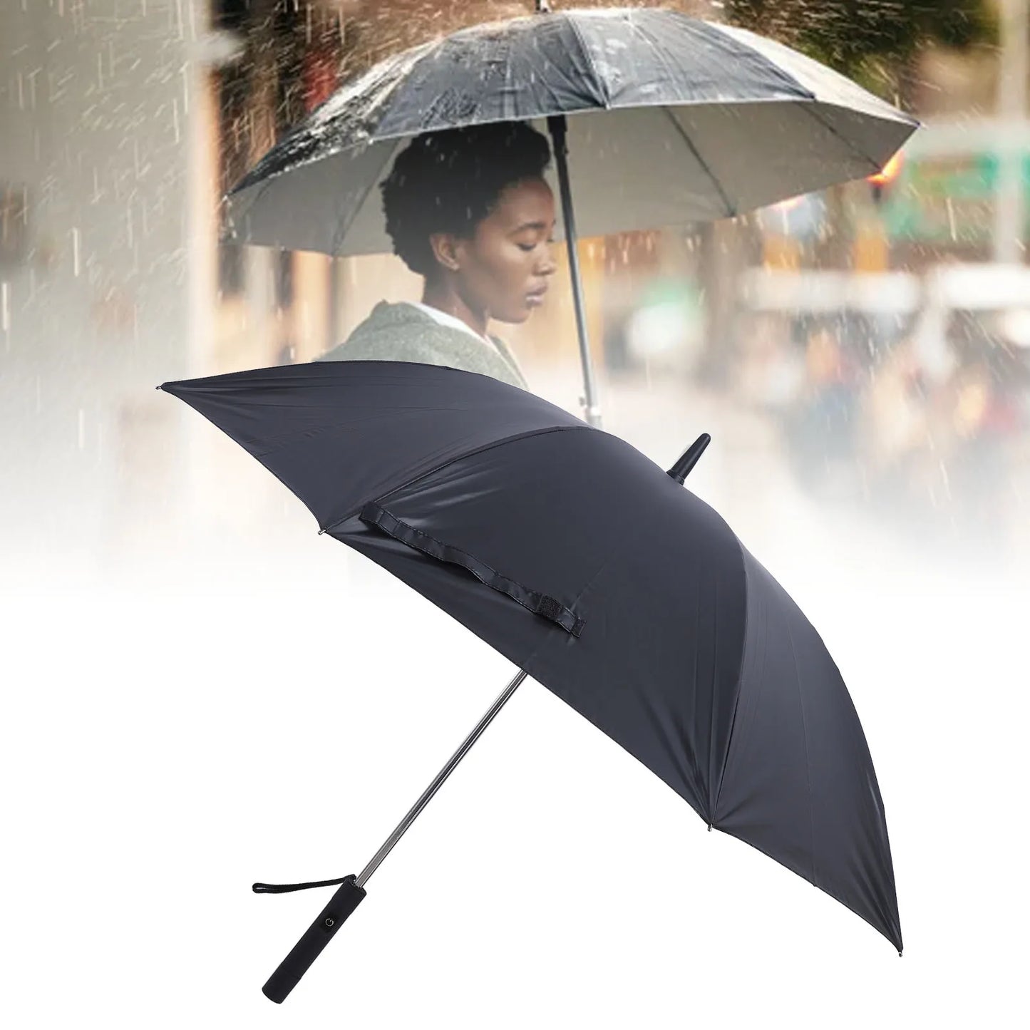 Sun Umbrella Sun Umbrella with Misting Fan Multi Functional Cooling Fan UV Sun Umbrella for Hot Sun Umbrella with Fan Peaceful Pleasures Health and Wellness