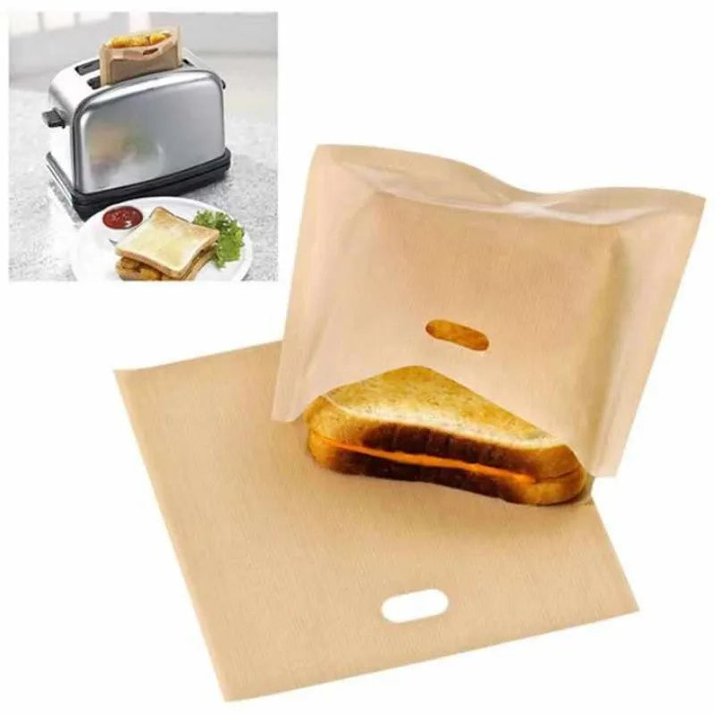 Reusable Non-Stick Toaster Bags – PTFE Grilled Sandwich Bags