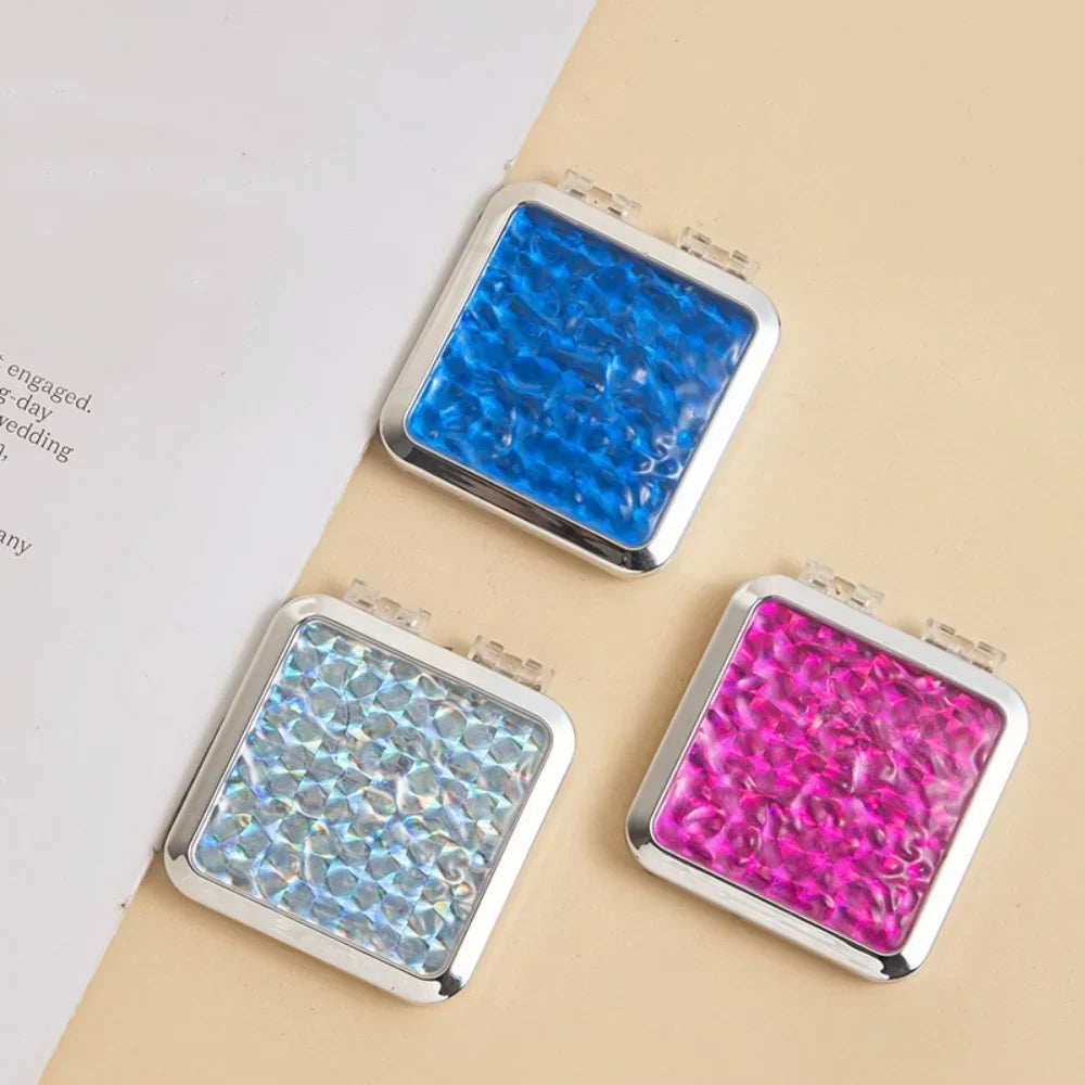 Double-Sided Folding Makeup Mirror | French Retro Water Ripple