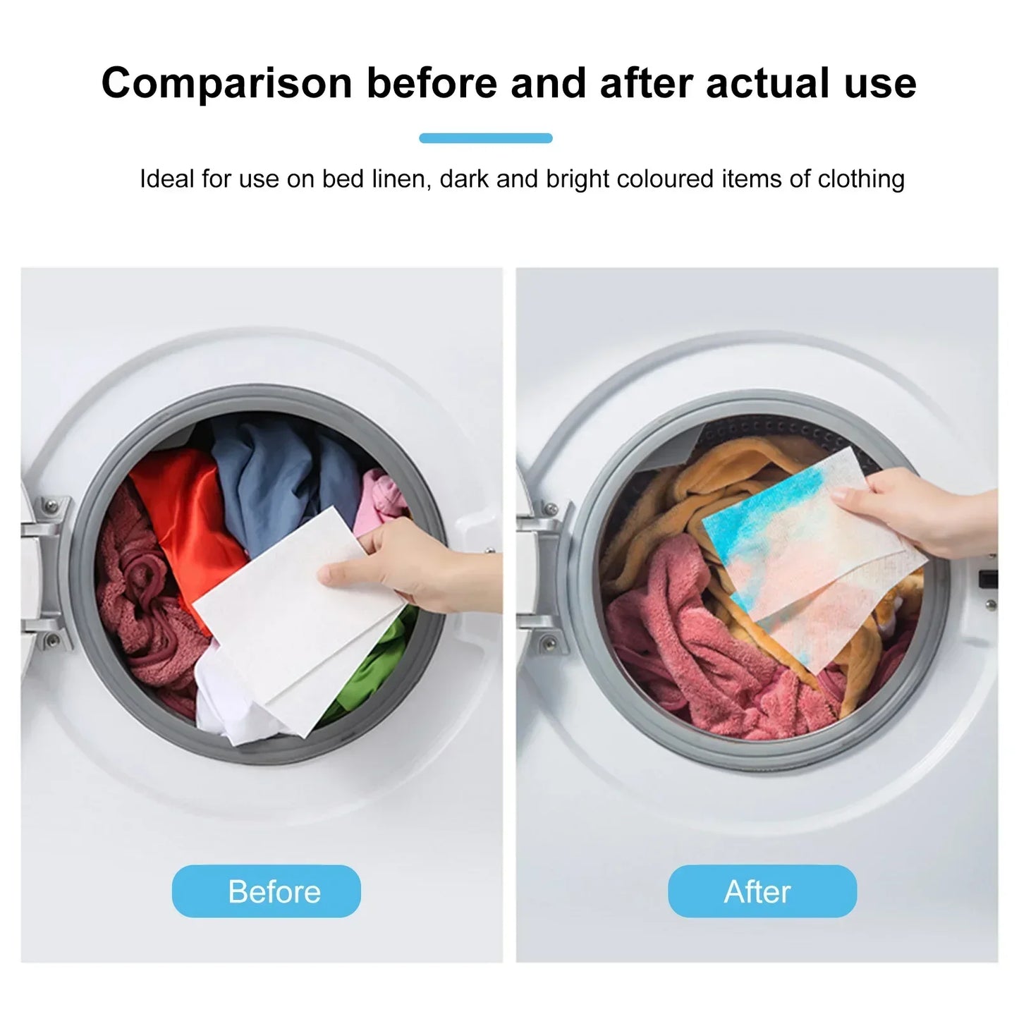 Color Catcher Sheets for Laundry 50 Count – Dye Grabbing Sheets