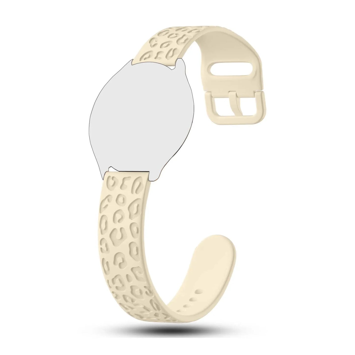 20mm Leopard Silicone Watch Band for Amazfit GTS & Huawei GT Peaceful Pleasures Health and Wellness Ivory