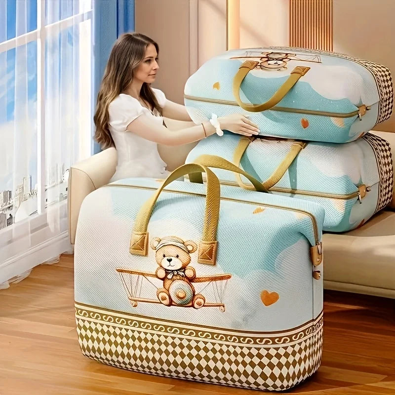 Large Oxford Quilt Storage & Travel Packing Bag | Cartoon