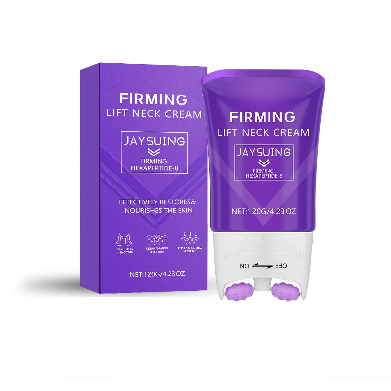 Neck Roller Cream Anti Wrinkle Tightening Eliminate Neck Lines Double Chin Moisturizing Firming Lifting Neck Revitalizing Cream Peaceful Pleasures Health and Wellness