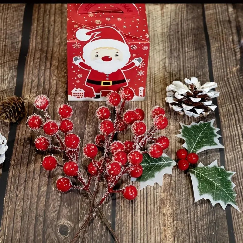Artificial Red Berry Branches 7.87" | Christmas & Holiday Décor