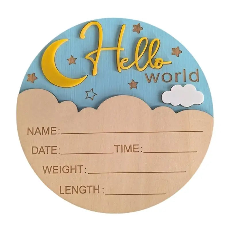 Moon Baby Birth Announcement Sign | Newborn Photo Prop