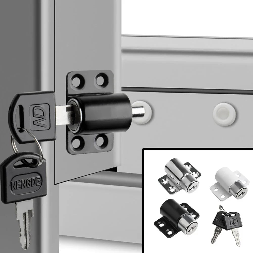 Sliding Door Window Lock with 2 Keys | Child Safety Antitheft