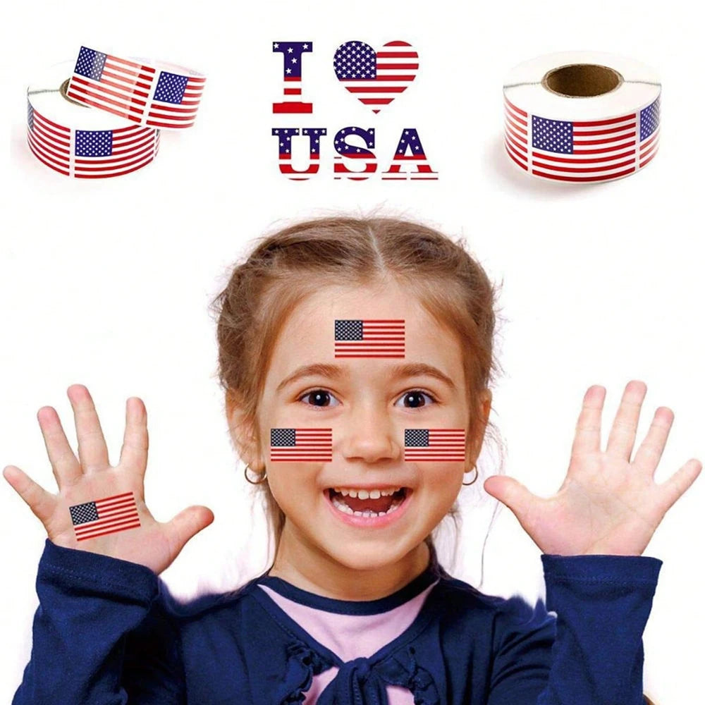 250 Pcs USA Patriotic Sticker For Notebooks Cards And Scrapbooking Office Stationery Sticker Stickers Peaceful Pleasures Health and Wellness