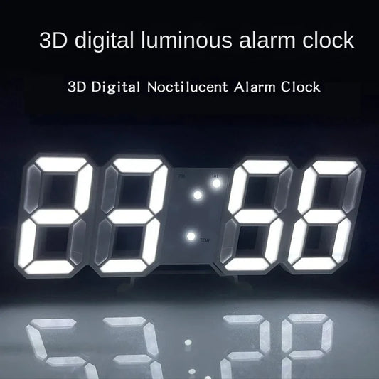 3D LED Digital Wall Clock – Alarm, Calendar & Timer LED Wall Clock Peaceful Pleasures Health and Wellness