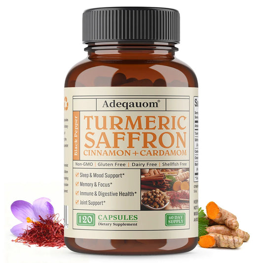 Turmeric Saffron Capsules | Joint, Immune & Digestive Support Herbal Supplement Capsules Peaceful Pleasures Health and Wellness