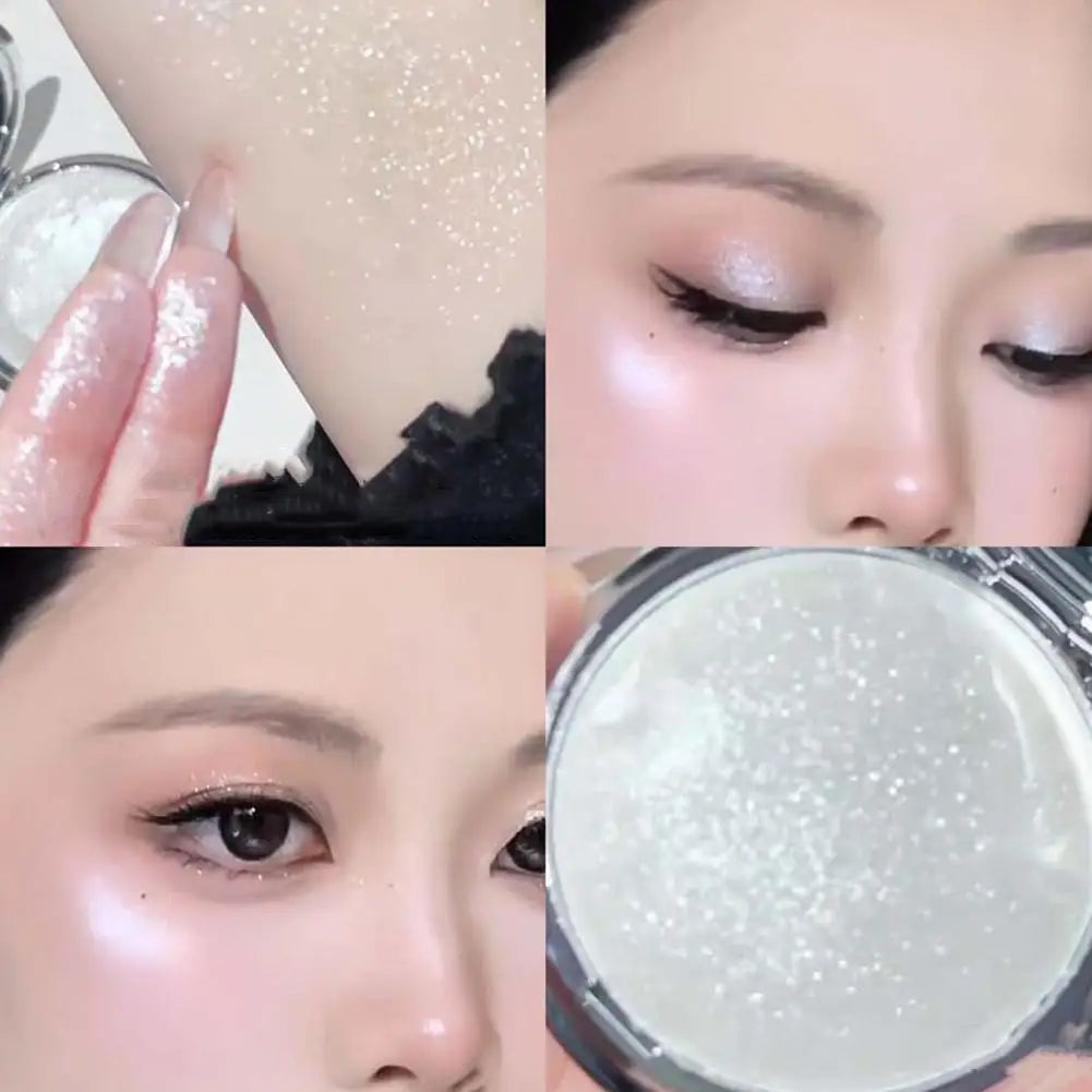 Diamond Highlighter Powder Palette Waterproof High Gloss Glitter Body Highlight Eyeshadow Face Contour Illuminator Makeup Peaceful Pleasures Health and Wellness A