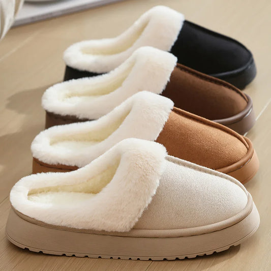 Winter Fluffy Couple Slippers – Non-Slip Indoor Slides Men & Women Indoor Fluffy Slippers Peaceful Pleasures Health and Wellness