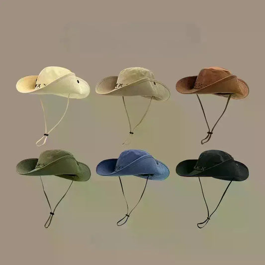 Wide Brim Western Cowboy Hat – Unisex Sun Protection Hat Wide Brim Sun Hat Oasis Select