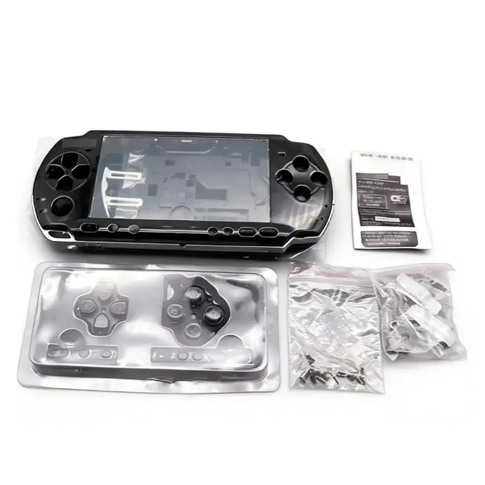 Full Replacement Housing Shell Kit for PSP 3000 Console Complete Case Cover With Buttons Screws DIY Repair Parts for PSP3000 03 Peaceful Pleasures Health and Wellness black