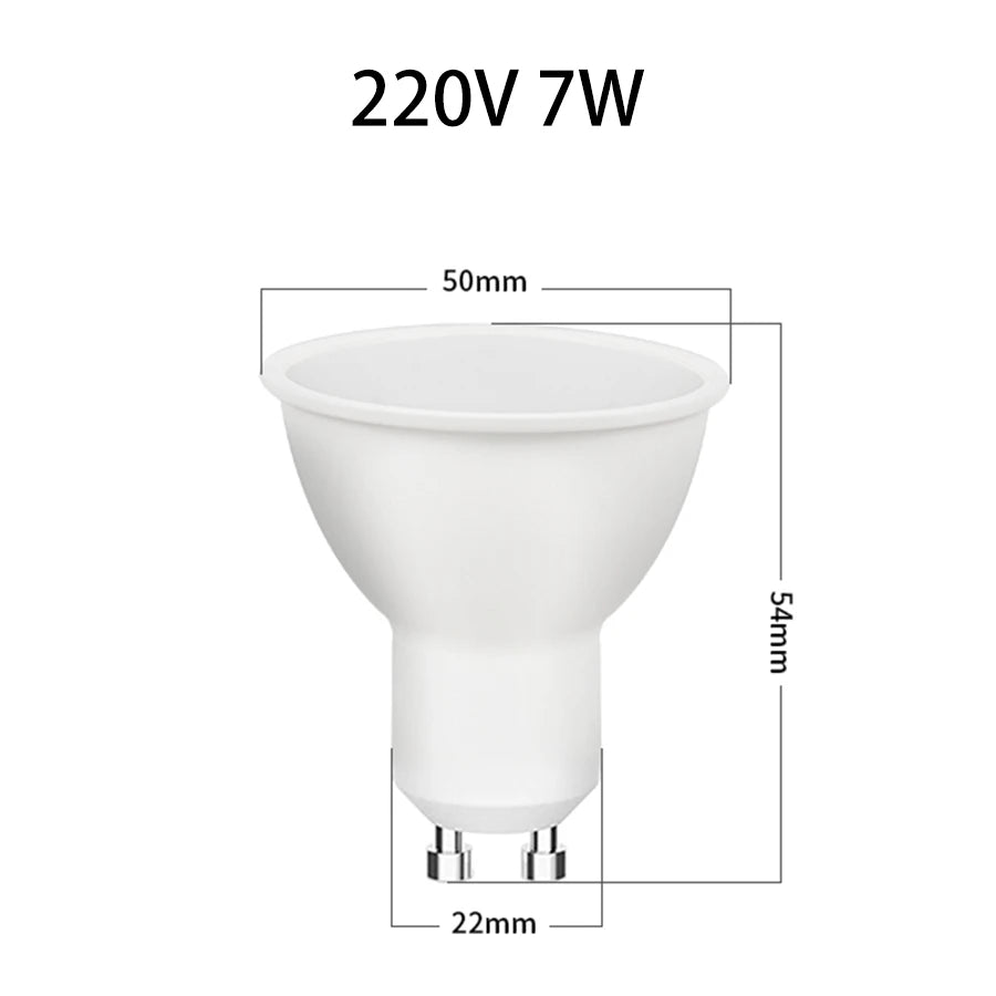 220V 110V 5W 7W 9W Tuya Smart WiFi GU10 LED Bulb GU10 Spotlight Alexa Lamp Smart Life App Google Assistant Alice Voice Control Peaceful Pleasures Health and Wellness 220V 7W Yes