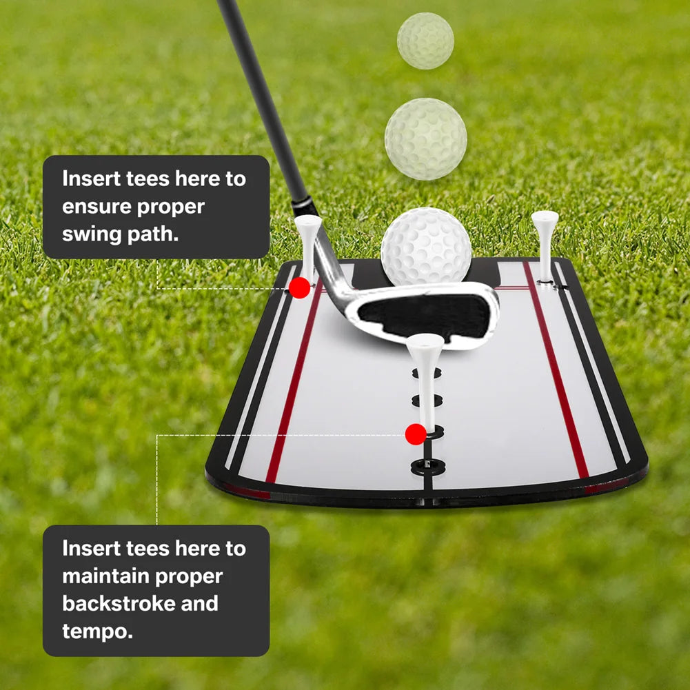 Golf Putting Alignment Mirror | Portable Putting Practice Trainer