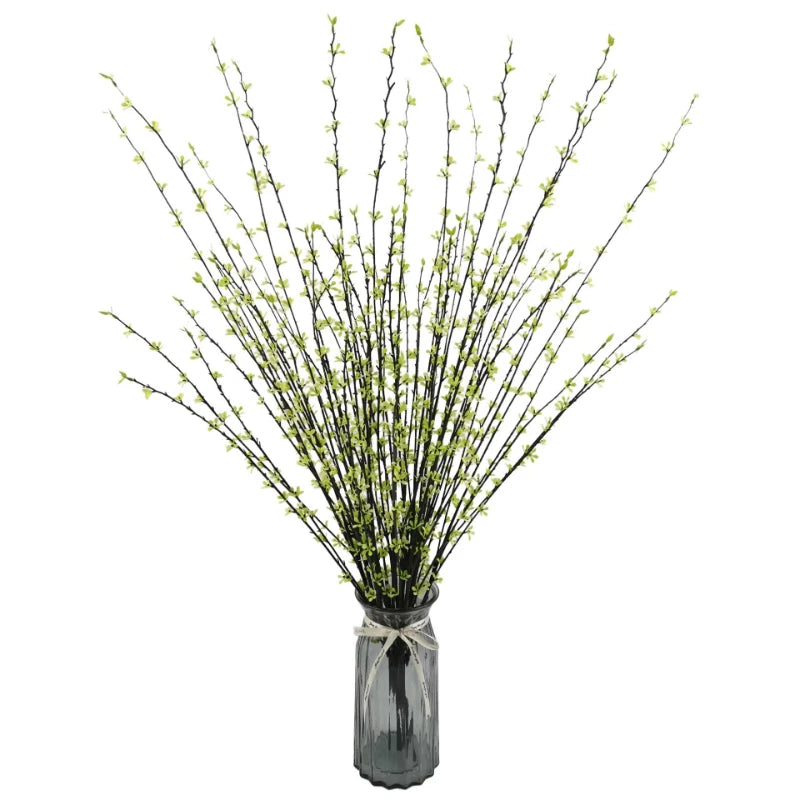 3pcs Artificial Silk Snow Willow Bud Branches | Home Decor