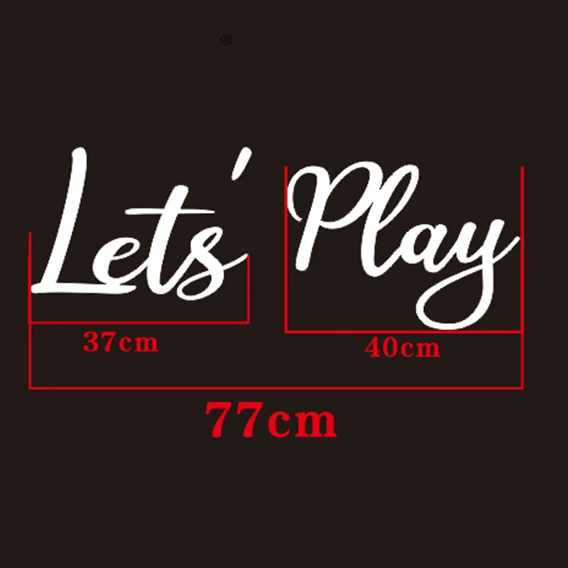 Let's PLAY Wall Sign - Children's Playroom Decor - Bedroom, Nursery Interior Wall Art Design Peaceful Pleasures Health and Wellness