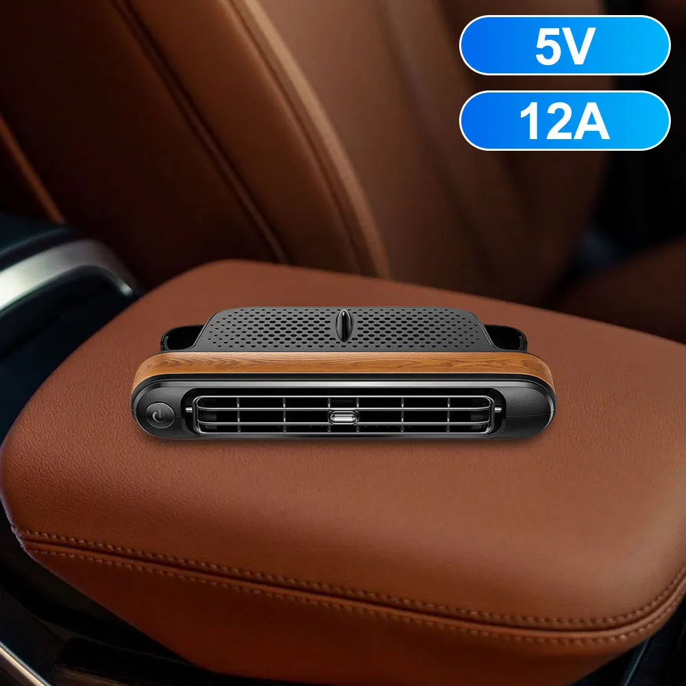 Backseat Cooling Fan Vehicle Rear Headrest Fans Three Wind Speeds Cooling Air Fan Portable Fan for Sedan SUV RV Truck Peaceful Pleasures Health and Wellness