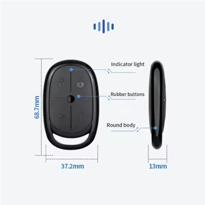 4-Key Copy Remote 433MHz Wireless Electric Garage Access Control Self Copy Remote Control for Lane Gate Battery Powered Peaceful Pleasures Health and Wellness