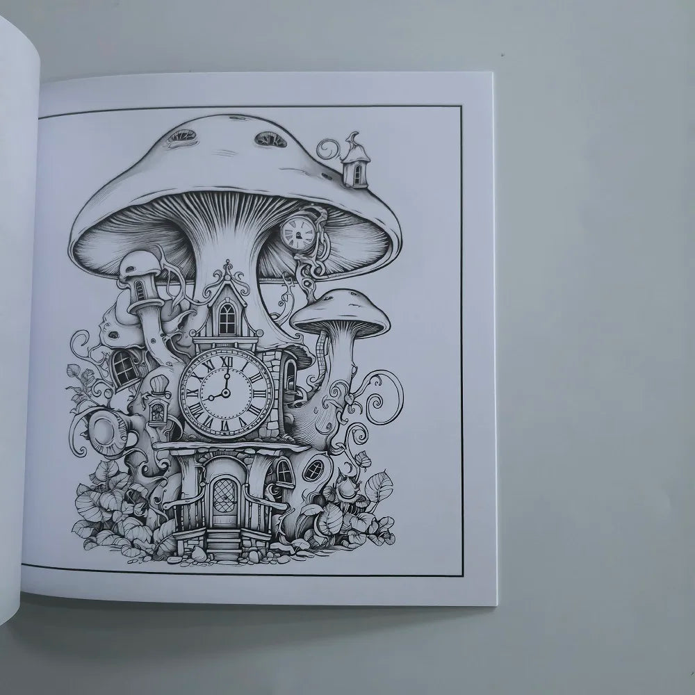 Psychedelic Forest Patterns Coloring Book Adults Teens Cute Drawing
