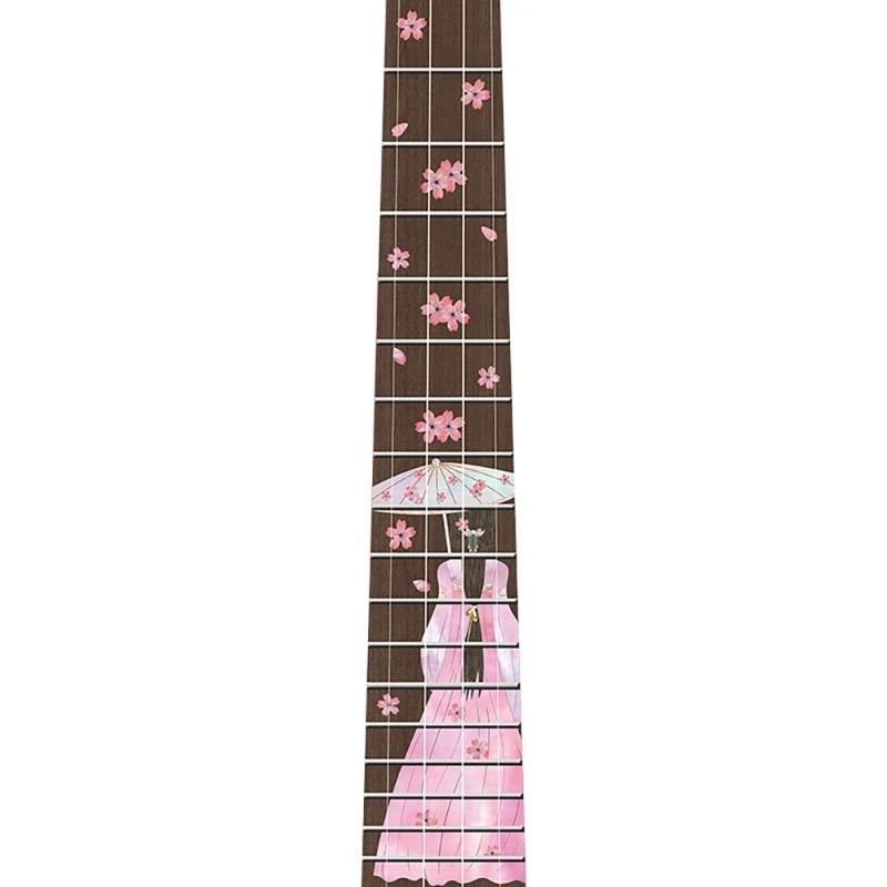 23inch Ukulele Fretboard Note Decal Guitar Inlay Sticker Decoration Ukulele Fretboard Sticker for Guitar Bass Ukulele Peaceful Pleasures Health and Wellness Girl 23 inch