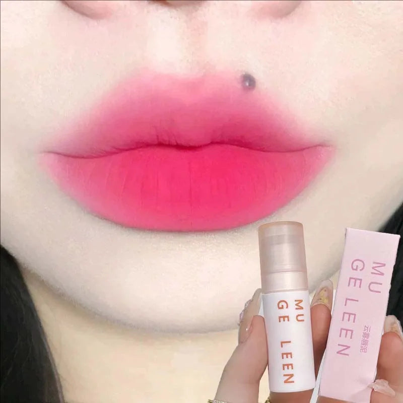 ZYXUAQIR Matte Lip Mud – Rose Pink & Peach Mousse Lip Gloss