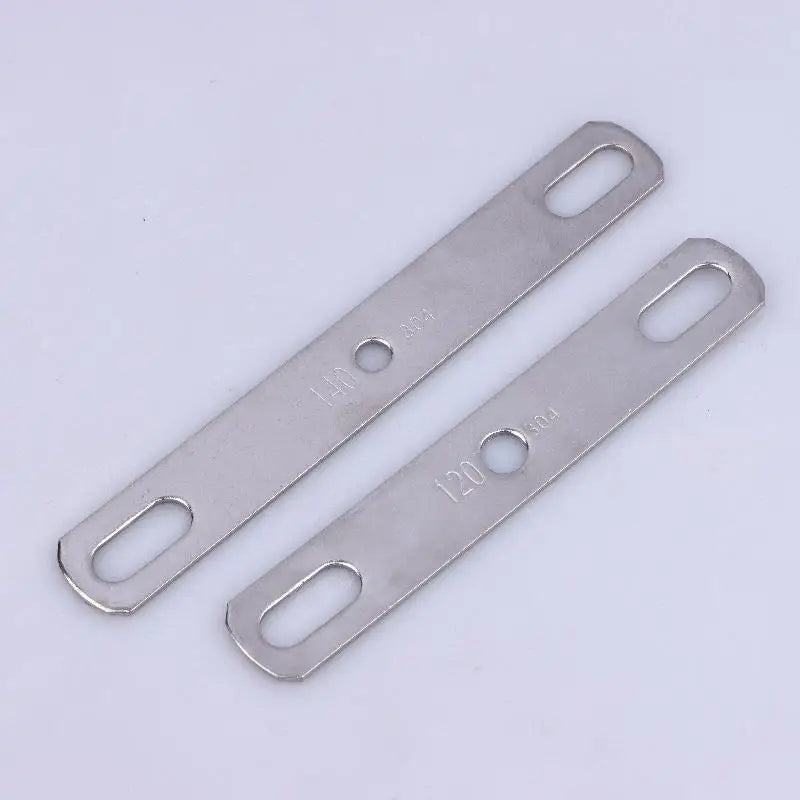 Double Hole Metal Straight Plate 304 Stainless Steel Thickened Flat Gasket With Holes Blocking Plate Bolt Accessories Peaceful Pleasures Health and Wellness